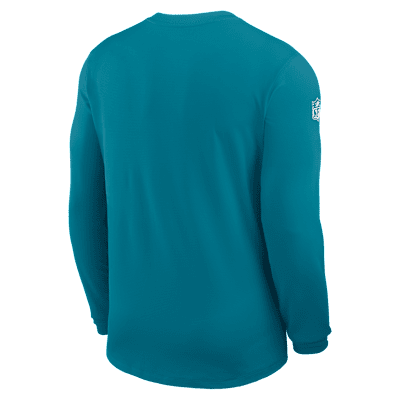 Playera de manga larga Nike Dri-FIT de la NFL para hombre Jacksonville Jaguars Sideline Coach