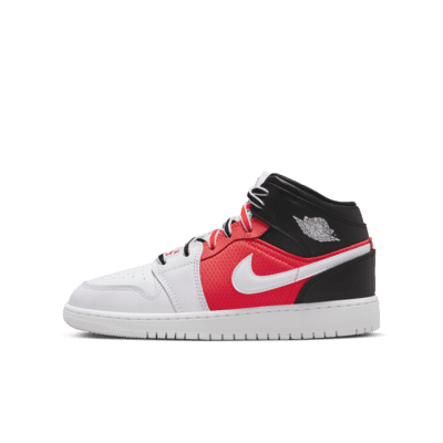 red black and white jordan 1 mids