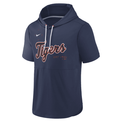Nike Springer (MLB Detroit Tigers) Men's Short-Sleeve Pullover Hoodie.
