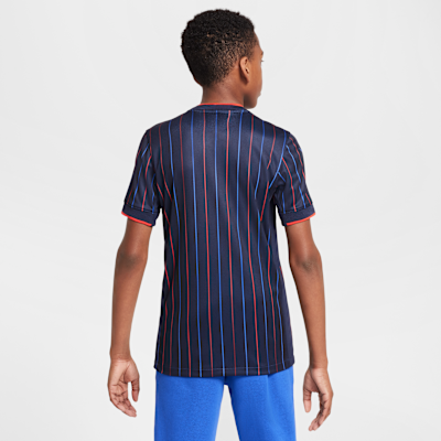 Jersey de futbol Nike Dri-FIT Replica de la Selección de Futbol Femenino de Estados Unidos visitante 2025 Stadium (equipo femenino) para niños talla grande