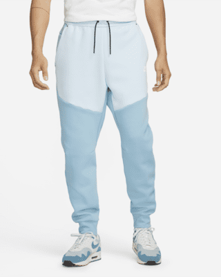 nike tech fleece light blue joggers