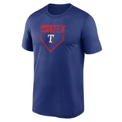 Playera Nike Dri-FIT de la MLB para hombre Texas Rangers Home Plate Icon Legend