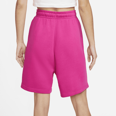 Shorts de tiro alto de tejido Fleece para mujer Nike Sportswear Essential