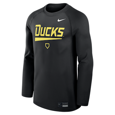 Oregon Dugout Game Time Men's Nike Dri-FIT College Long-Sleeve T-Shirt