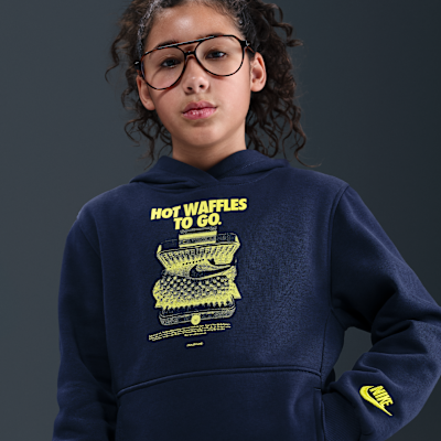 Sudadera con gorro para niños talla grande Nike Sportswear Club Fleece