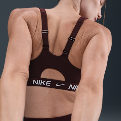 Bra deportivo con almohadillas y cierre frontal para mujer Nike Indy High Support