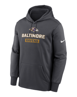Мужское худи Baltimore Ravens Toss Sweep Men’s Nike Therma NFL Pullover Hoodie