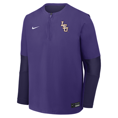 LSU Dugout Men's Nike Dri-FIT College 1/4-Zip Long-Sleeve Windshirt