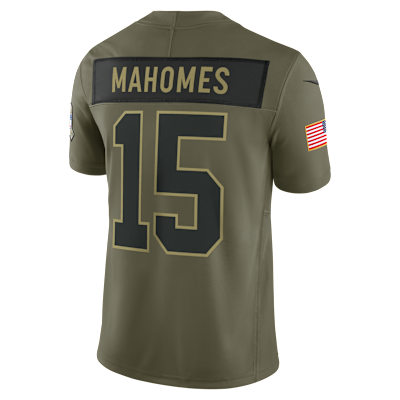 Patrick Mahomes Kansas City Chiefs Salute to Service Men's Nike Dri-FIT NFL Limited Jersey