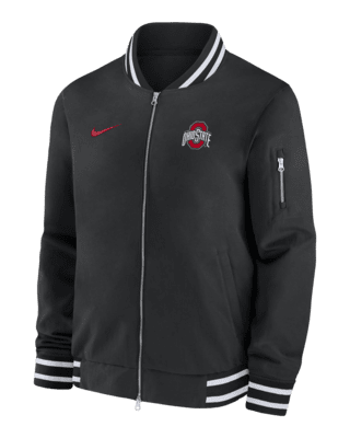 Мужская куртка Ohio State Buckeyes Sideline Nike College Full-Zip Bomber