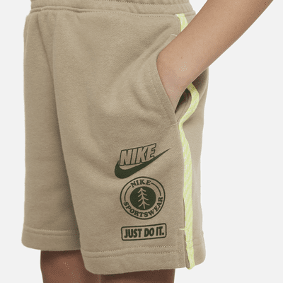 Nike Sportswear "Leave No Trace" French Terry Taping Shorts Little Kids' Shorts