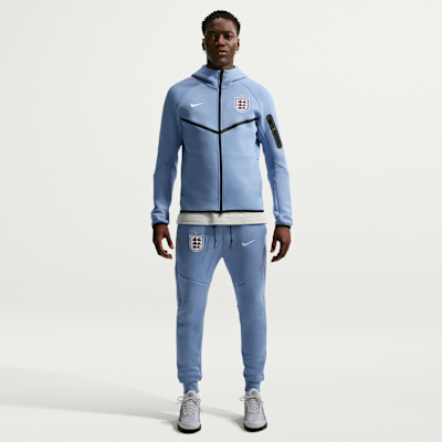 Nike İngiltere Tech Fleece Windrunner Nike Tam Boy Fermuarlı Erkek Kapüşonlu Futbol Üstü görsel 4
