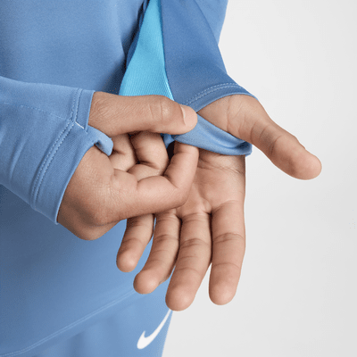 Playera de entrenamiento de fútbol Dri-FIT de medio cierre para hombre Nike Strike