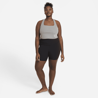 Nike Yoga Women's Cropped Gingham Tank (Plus Size)