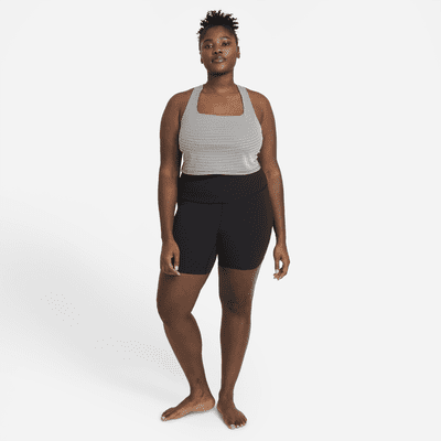 Nike Yoga Cropped Gingham Women's Athlete - Blue - Trendyol