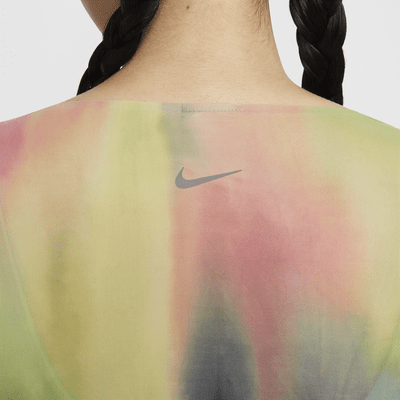 Nike Women's Artist Collection Dri-FIT Long-Sleeve Sheer Printed Top