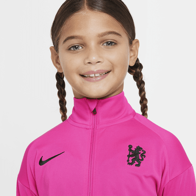 Maskinstrikket Chelsea F.C. Academy Pro Third Nike Dri-FIT-fodboldtracksuit til mindre børn