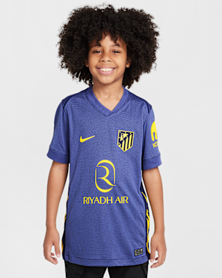 Детские джерси Atlético Madrid 2025/26 Stadium Away Big Kids' Nike Dri-FIT Soccer Replica Jersey