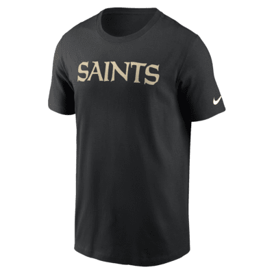 Playera Nike de la NFL para hombre New Orleans Saints Primetime Wordmark Essential