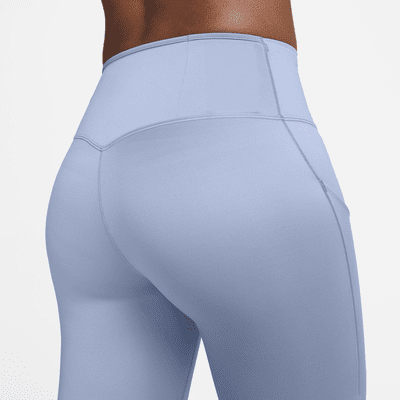 Nike Go erős tartást adó, közepes szabású, 7/8-os női leggings zsebekkel