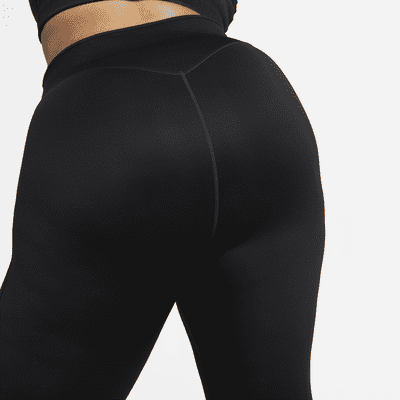 Højtaljede Nike Go-leggings i fuld længde og med lommer og fast støtte til kvinder (plus size)