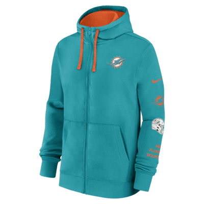 Miami Dolphins Club Men's Nike NFL Full-Zip Hoodie