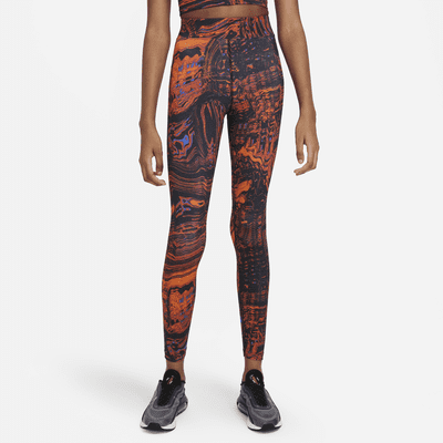 Orange patterned leggings Clearance