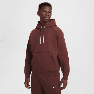 Felpa pullover in fleece con cappuccio Nike Solo Swoosh – Uomo