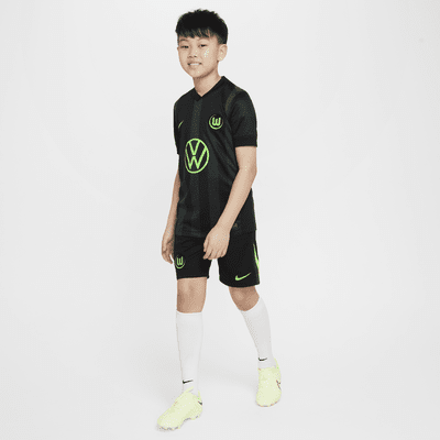 VfL Wolfsburg 2024/25 Stadium Home/Away Nike Dri-FIT Replica-Fußballshorts für ältere Kinder