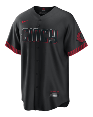 Barry Larkin #11 Cincinnati Reds City Connect Black Cool Base