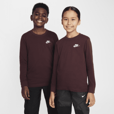 Playera de manga larga para niños grandes Nike Sportswear