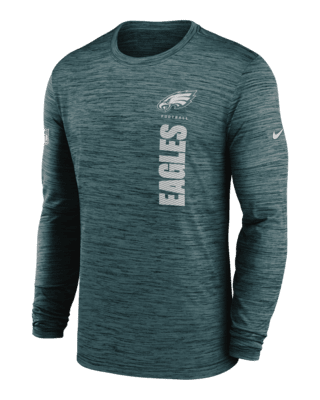 Мужская футболка Philadelphia Eagles Sideline Velocity Nike Dri-FIT NFL Long-Sleeve