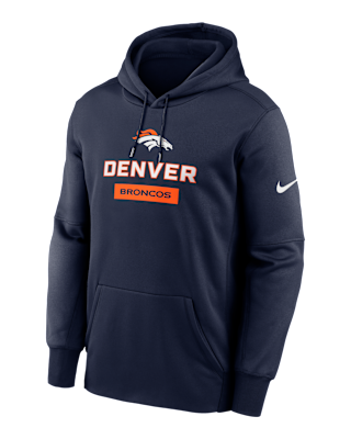 Мужское худи Denver Broncos Toss Sweep Men’s Nike Therma NFL Pullover Hoodie