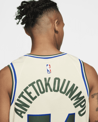 Nike 2019-20 City Edition Cream City Giannis Antetokounmpo Milwaukee Bucks Swingman Jersey / x Large