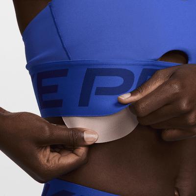 Sutiã de desporto almofadado de suporte médio Nike Pro Indy Plunge para mulher