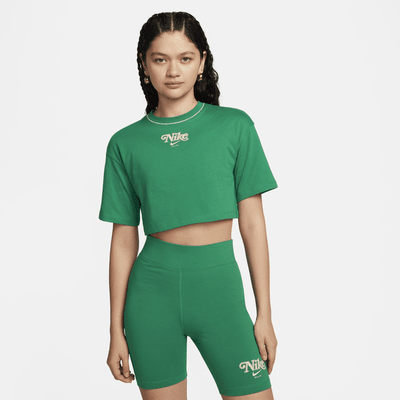Nike shirt crop top sales
