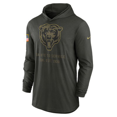 Chicago Bears Salute to Service Sideline Men’s Nike Dri-FIT NFL Long-Sleeve Hooded Top