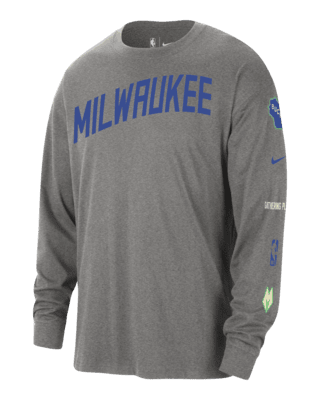 Мужская футболка Milwaukee Bucks 2023/24 City Edition Nike NBA Max90 Long-Sleeve