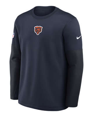 Мужская футболка Chicago Bears Scripted To Win Sideline Coach Nike Therma-FIT NFL Long-Sleeve