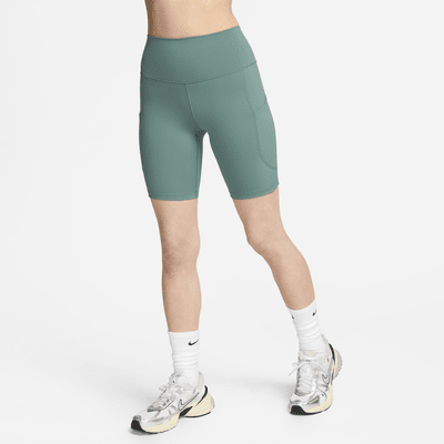 Shorts de ciclismo con bolsillos de tiro alto de 20 cm para mujer Nike One