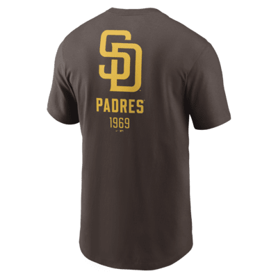 San Diego Padres Large Logo Back Stack Men's Nike MLB T-Shirt