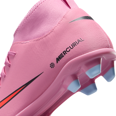 Tacos de fútbol para terrenos múltiples de corte high para niños de preescolar y grandes Nike Jr. Mercurial Superfly 10 Club