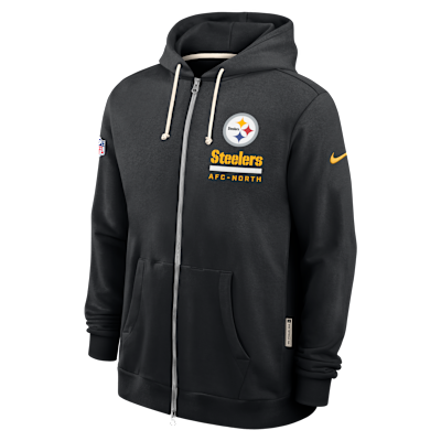 Sudadera con gorro Nike Dri-FIT de la NFL de cierre completo para hombre Pittsburgh Steelers Utility Player Sideline