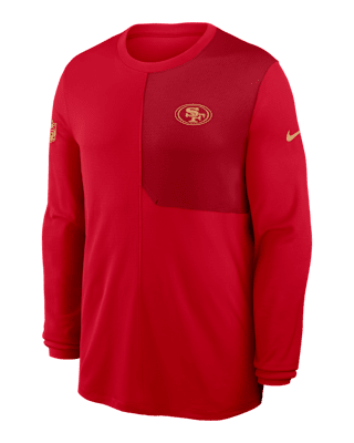 Мужские  San Francisco 49ers Sideline Coach Nike Dri-FIT NFL Long-Sleeve Top
