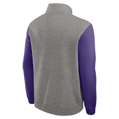 LSU Club Men's Nike College 1/2-Zip Crew