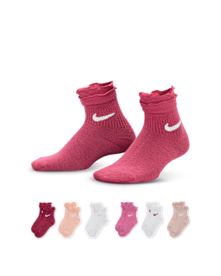 Детские носки Nike Little Kids' Ruffle Ankle Socks (6 Pairs)