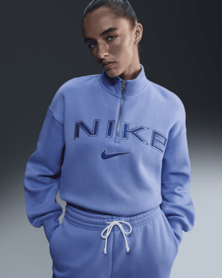 Женские  Nike Sportswear Phoenix Fleece Oversized 1/4-Zip Logo Top