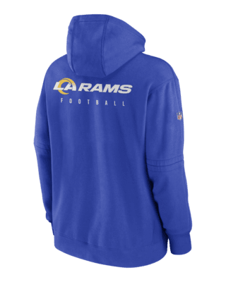 Nike Royal Los Angeles Rams Short Sleeve Pullover Hoodie
