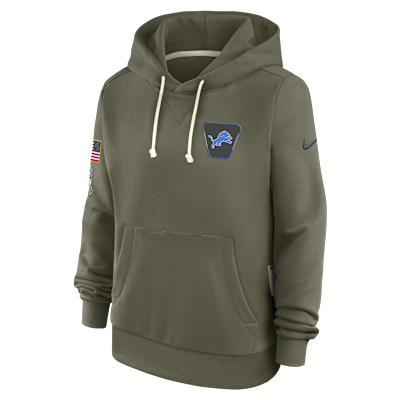 Detroit Lions Salute to Service Sideline Women's Nike Dri-FIT NFL Pullover Hoodie