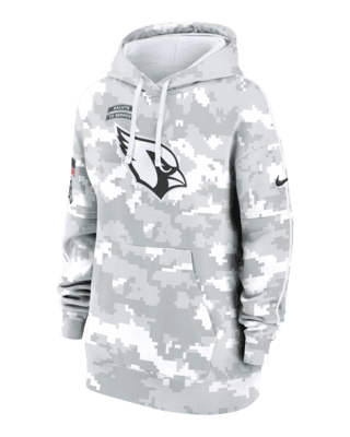 Женское худи Arizona Cardinals Salute to Service Primary Edge Club Nike NFL Pullover Hoodie